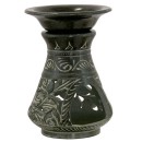 Engraved Black Soapstone Oil Burner