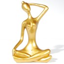 Golden Yoga Asana Statue