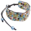 Adjustable Multi Color Beaded Bracelet