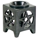 Square Pentacle Soap Stone Oil Burner