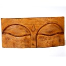 Carved Wood Buddha Eyes Natural