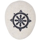 Engraved Rock Dharma Wheel