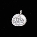 Silver Rustic Lotus Pendant